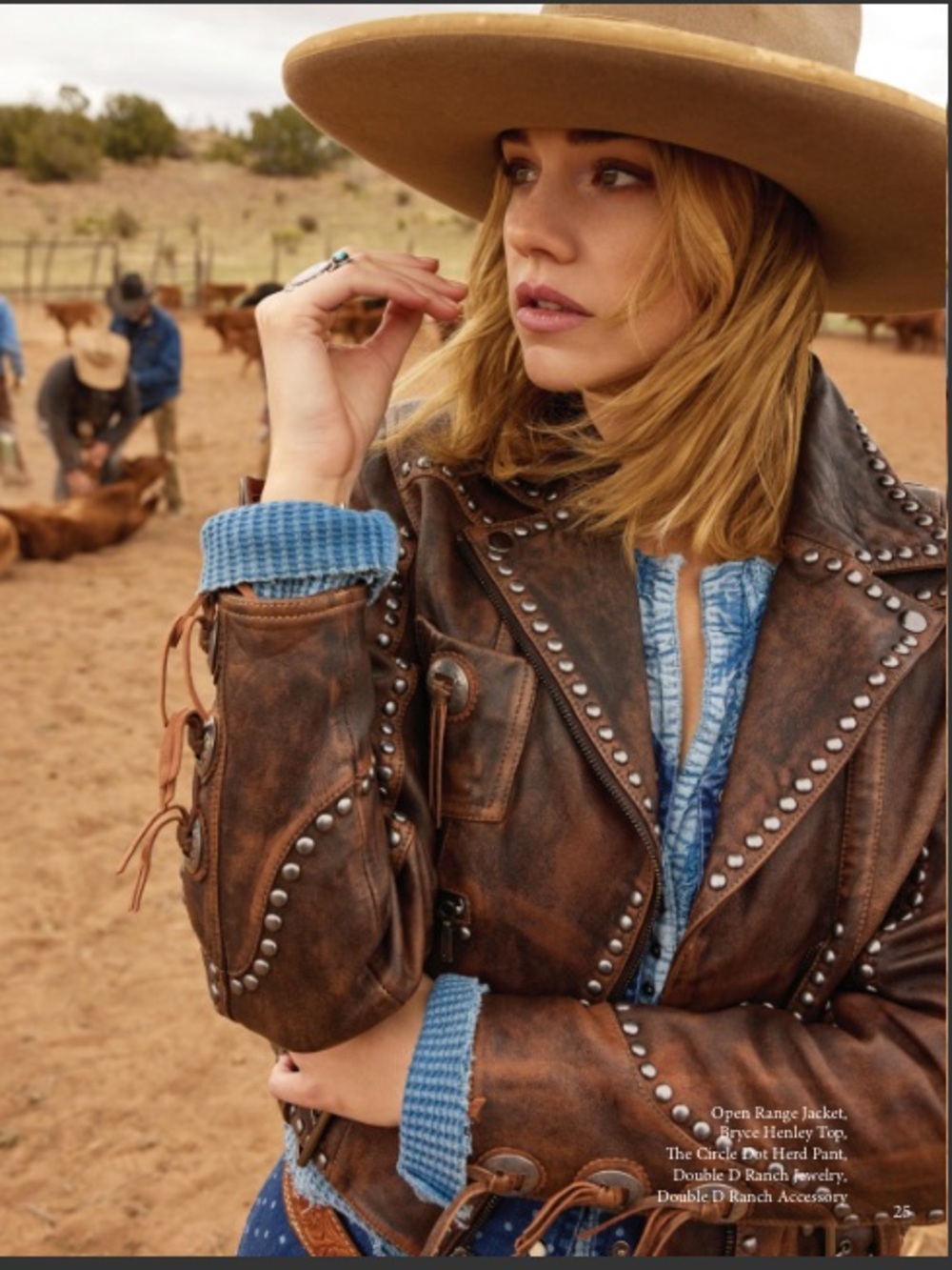 Double D Ranch Open Range Studded Leather Jacket with Conchos RTL $1295 XS NWT